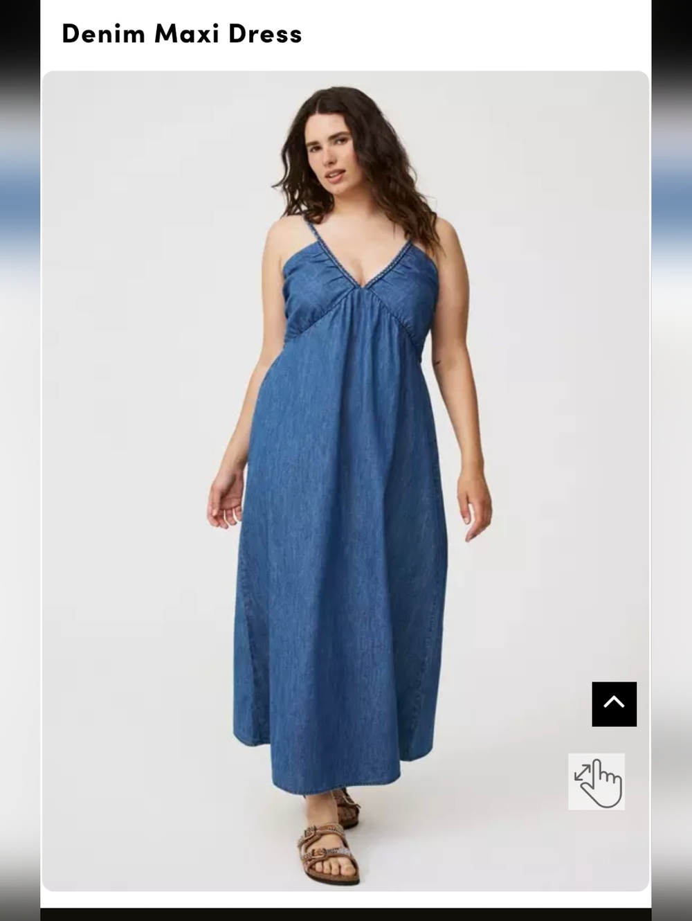 New Torrid Maxi Dress Size Light Wash Braided Straps  100 % Cotton Size M/L